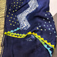Shibori Bandhani Bhandej Blue Silk Saree - 