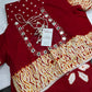 Shibori Bandhani Bhandej Red Silk Saree - 