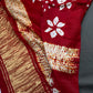 Shibori Bandhani Bhandej Red Silk Saree - 