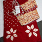 Shibori Bandhani Bhandej Red Silk Saree - 