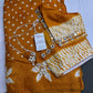 Shibori Bandhani Bhandej Mustard Silk Saree - 
