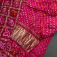 Bandhani Bhandej Pink Gaji Silk Saree - 