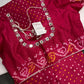 Bandhani Bhandej Pink Gaji Silk Saree - 