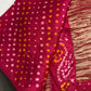 Bandhani Bhandej Pink Gaji Silk Saree - 