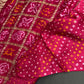 Bandhani Bhandej Pink Gaji Silk Saree - 