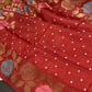 Bandhani Bhandej Rust Gaji Silk Saree - 