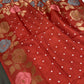 Bandhani Bhandej Rust Gaji Silk Saree - 