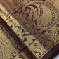 Semi Gadwal Rust Brown Pattu Silk Saree - 