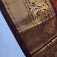 Semi Gadwal Rust Brown Pattu Silk Saree - 