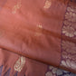 Semi Gadwal Rust Brown Pattu Silk Saree - 