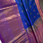 Semi kanchi Royal Blue Pattu Silk Saree - 