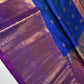 Semi kanchi Royal Blue Pattu Silk Saree - 