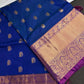 Semi kanchi Royal Blue Pattu Silk Saree - 