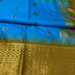 Pure Gadwal Blue Green Pattu Silk Saree - 