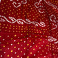 Bandhani Bhandej Red Gaji Silk Saree - 