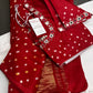 Bandhani Bhandej Red Gaji Silk Saree - 