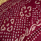 Bandhani Bhandej Red Modal Silk Saree - 