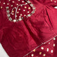 Bandhani Bhandej Red Modal Silk Saree - 