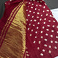 Bandhani Bhandej Red Modal Silk Saree - 