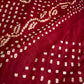 Bandhani Bhandej Red Modal Silk Saree - 