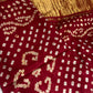 Bandhani Bhandej Red Modal Silk Saree - 