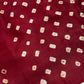 Bandhani Bhandej Red Modal Silk Saree - 