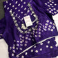 Bandhani Bhandej Purple Modal Silk Saree - 