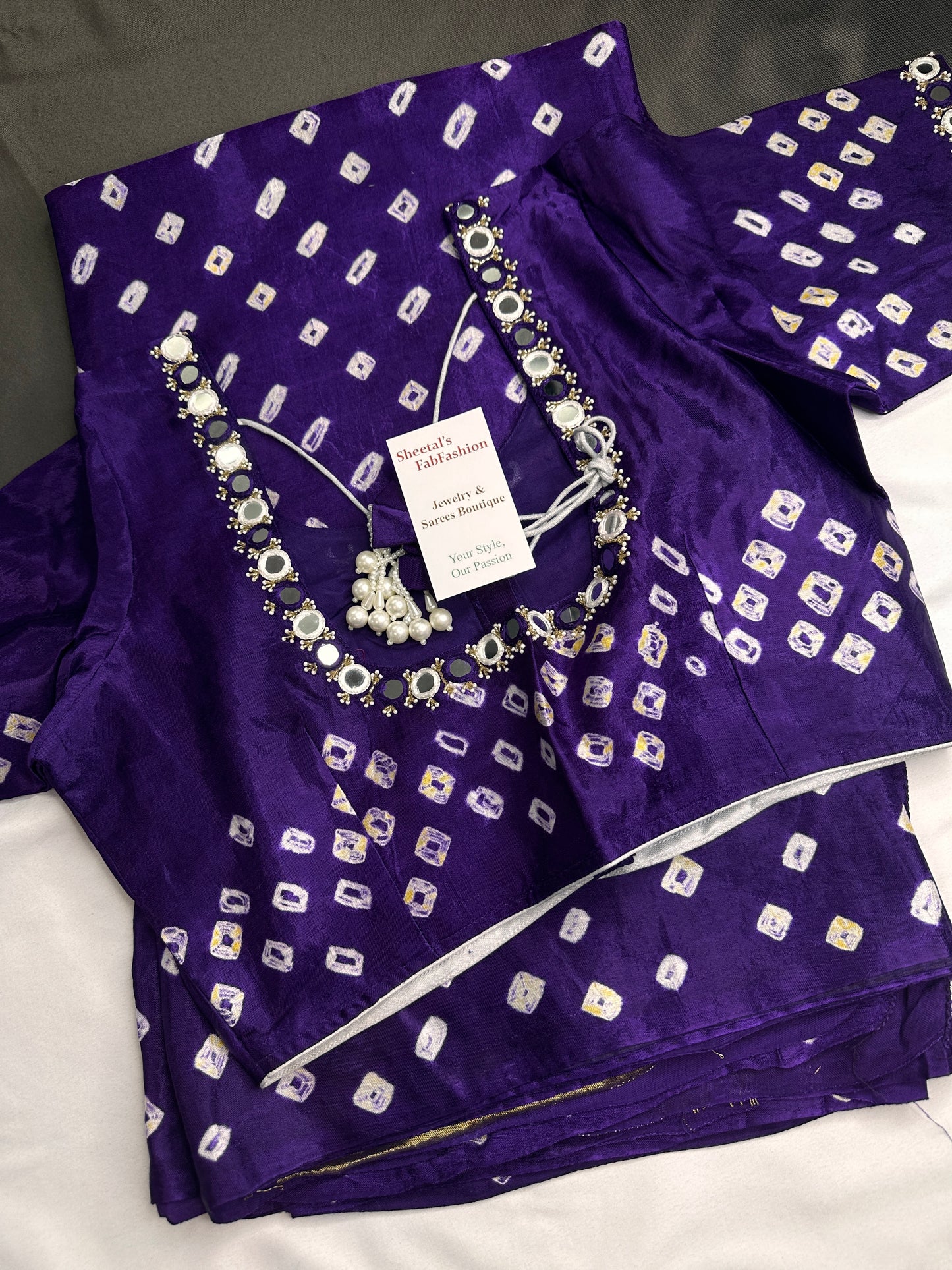 Bandhani Bhandej Purple Modal Silk Saree - 
