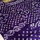 Bandhani Bhandej Purple Modal Silk Saree - 
