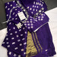 Bandhani Bhandej Purple Modal Silk Saree - 