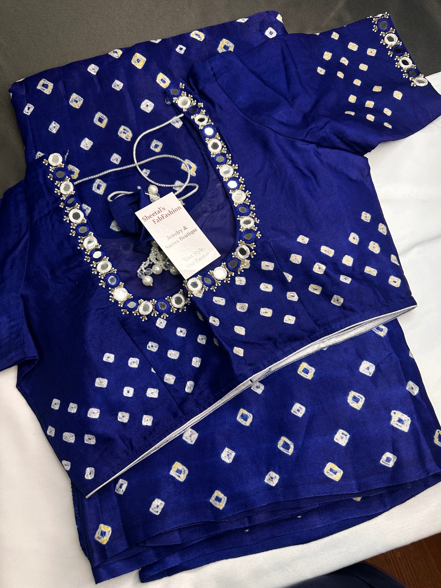 Bandhani Bhandej Blue Modal Silk Saree - 