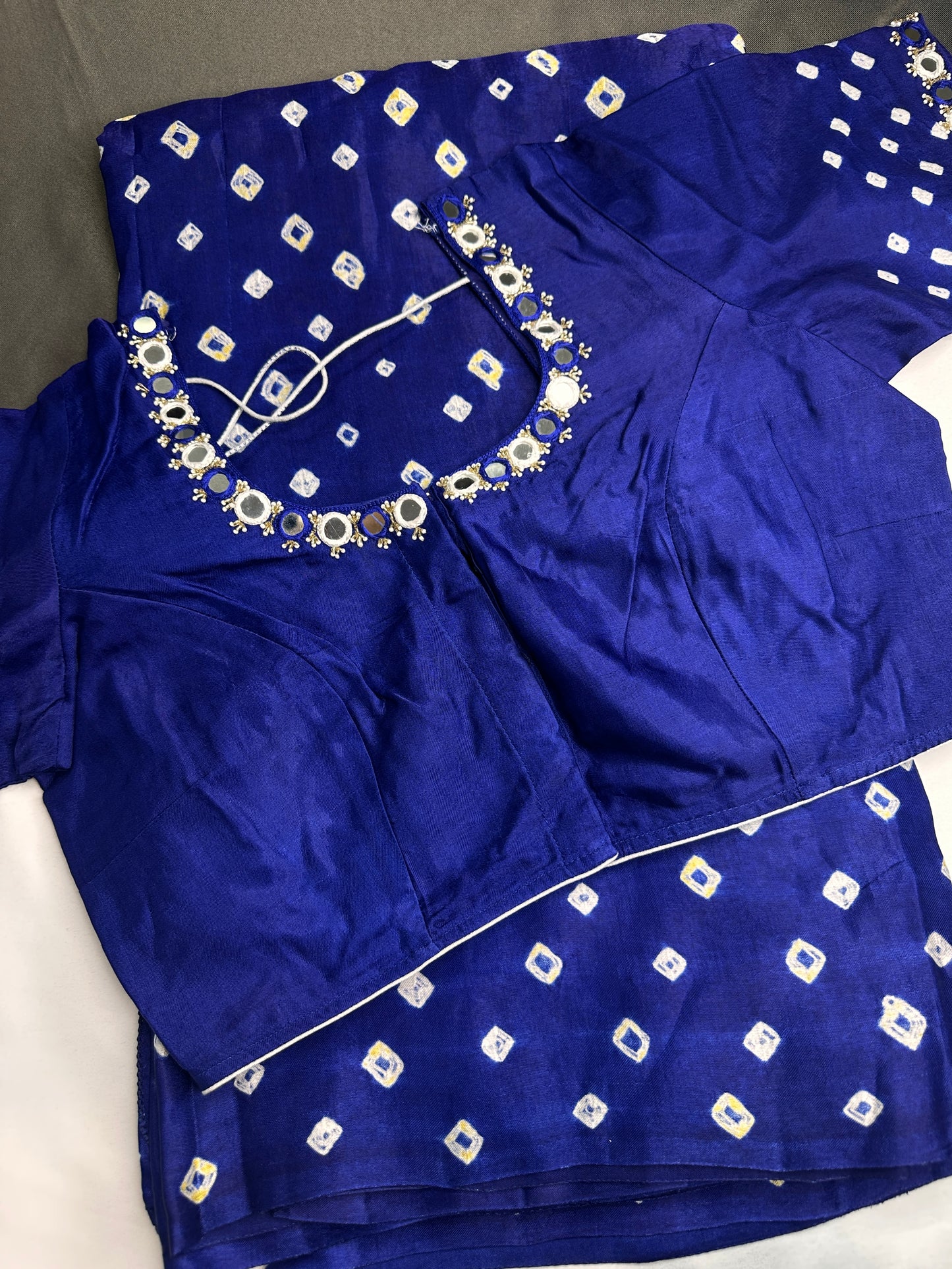 Bandhani Bhandej Blue Modal Silk Saree - 