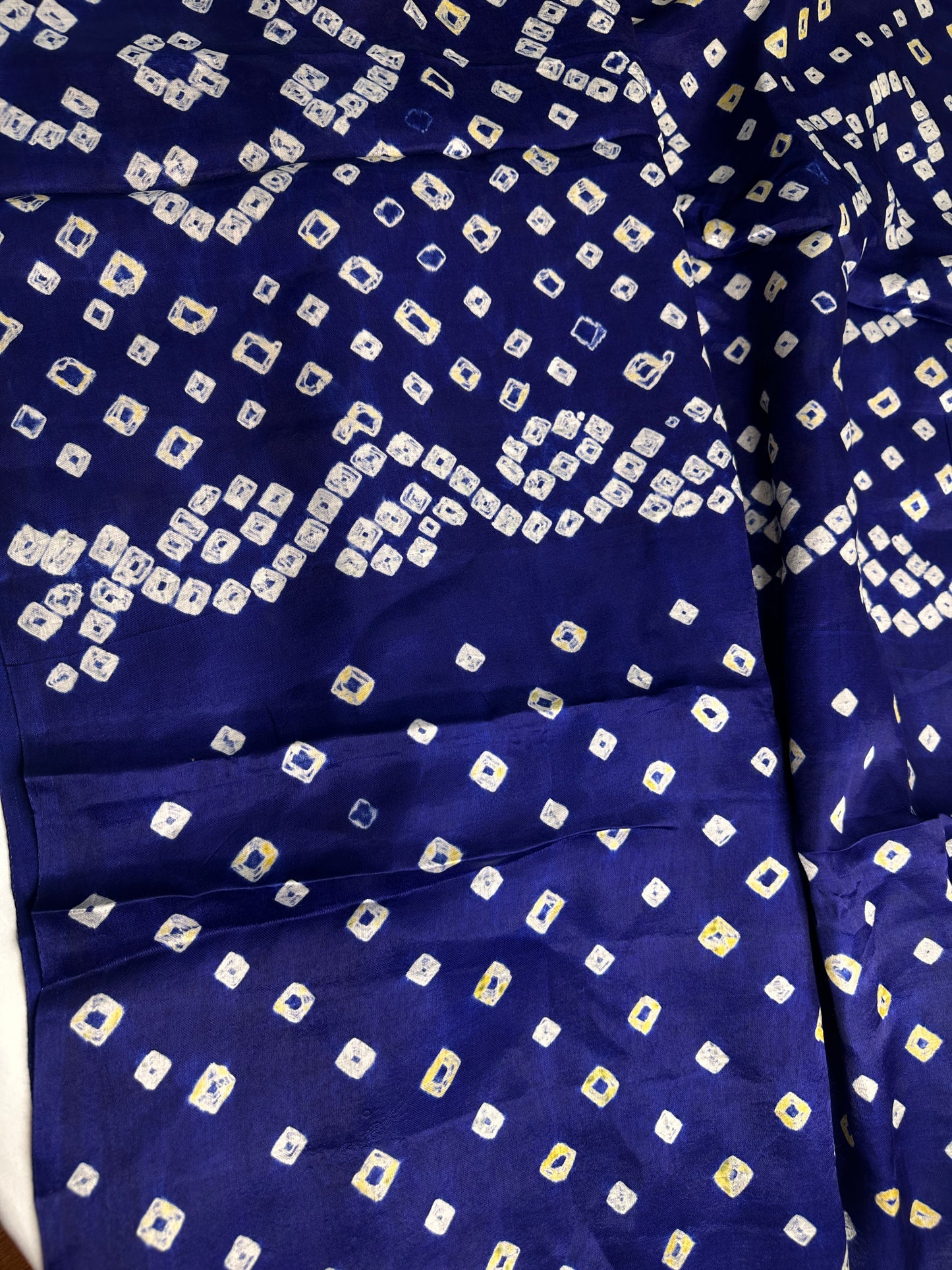 Bandhani Bhandej Blue Modal Silk Saree - 