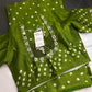 Bandhani Bhandej Green Modal Silk Saree - 