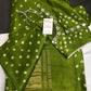 Bandhani Bhandej Green Modal Silk Saree - 