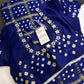 Bandhani Bhandej Blue Gharchola Modal Silk Saree - 