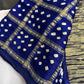 Bandhani Bhandej Blue Gharchola Modal Silk Saree - 