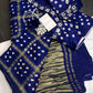 Bandhani Bhandej Blue Gharchola Modal Silk Saree - 