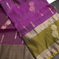 Purple Green Light Weight Kanchi Soft Silk  Saree - 