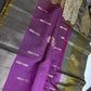 Purple Green Light Weight Kanchi Soft Silk  Saree - 