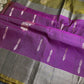 Purple Green Light Weight Kanchi Soft Silk  Saree - 