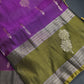 Purple Green Light Weight Kanchi Soft Silk  Saree - 