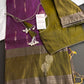 Purple Green Light Weight Kanchi Soft Silk  Saree - 