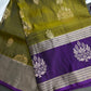 Green Purple Light Weight Kanchi Soft Silk  Saree - 