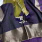 Green Purple Light Weight Kanchi Soft Silk  Saree - 