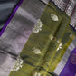 Green Purple Light Weight Kanchi Soft Silk  Saree - 