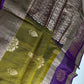 Green Purple Light Weight Kanchi Soft Silk  Saree - 