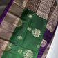 Green Purple Light Weight Kanchi Soft Silk  Saree - 