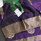 Green Purple Light Weight Kanchi Soft Silk  Saree - 
