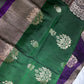 Green Purple Light Weight Kanchi Soft Silk  Saree - 